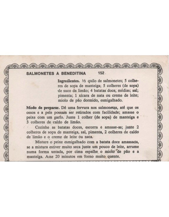 FICHARIO ANTIGO DE RECEITAS 151 E 152