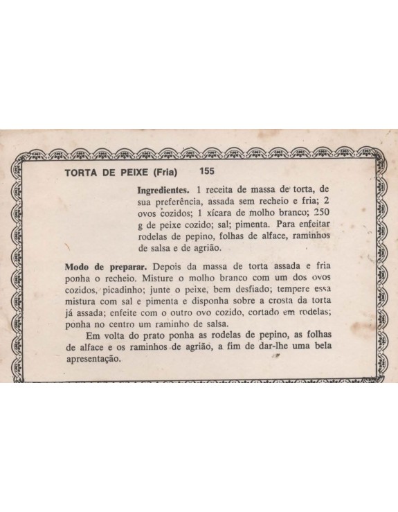 FICHARIO ANTIGO DE RECEITAS 155 E 156
