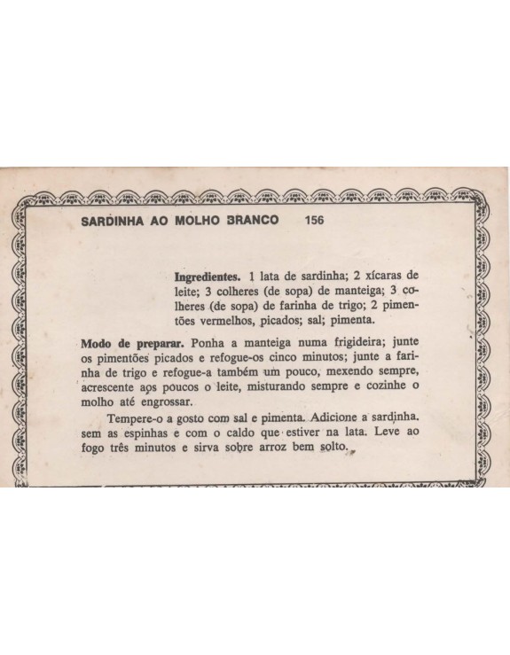 FICHARIO ANTIGO DE RECEITAS 155 E 156