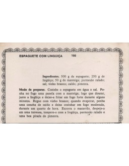 FICHARIO ANTIGO DE RECEITAS 165 E 166