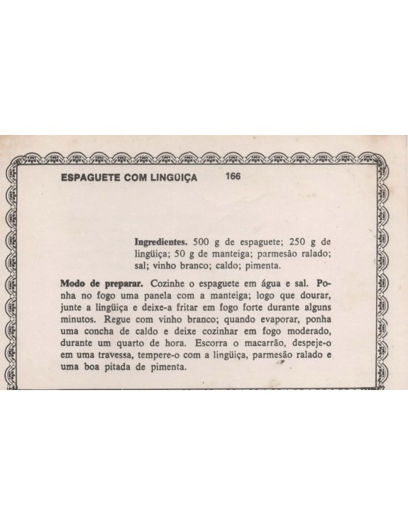 FICHARIO ANTIGO DE RECEITAS 165 E 166