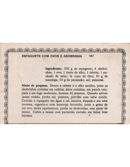 FICHARIO ANTIGO DE RECEITAS 167 E 168