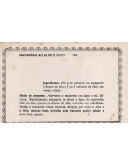 FICHARIO ANTIGO DE RECEITAS 169 E 170