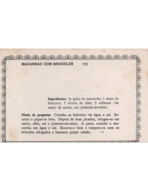 FICHARIO ANTIGO DE RECEITAS 171 E 172