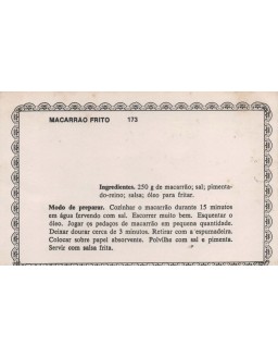 FICHARIO ANTIGO DE RECEITAS 173 E 174