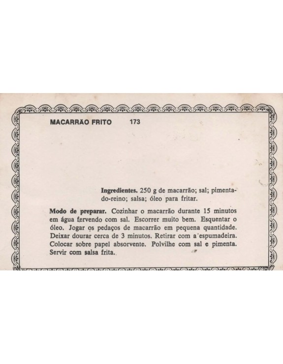 FICHARIO ANTIGO DE RECEITAS 173 E 174