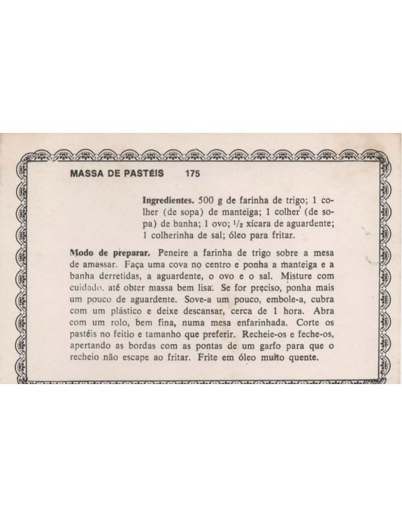 FICHARIO ANTIGO DE RECEITAS 175 E 176