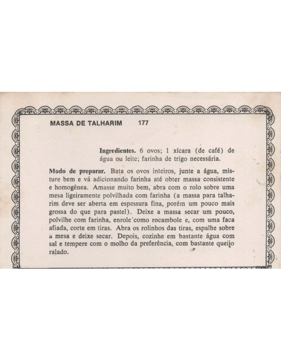 FICHARIO ANTIGO DE RECEITAS 177 E 178