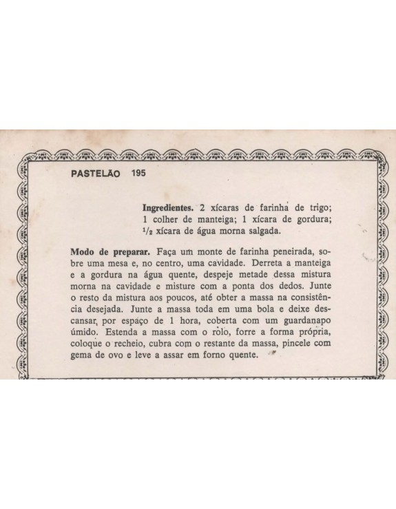 FICHARIO ANTIGO DE RECEITAS 195 E 196