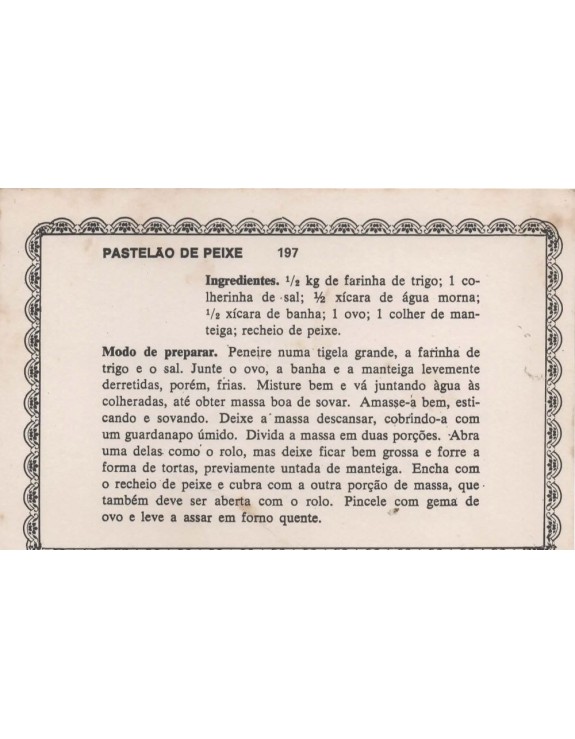 FICHARIO ANTIGO DE RECEITAS 197 E 198