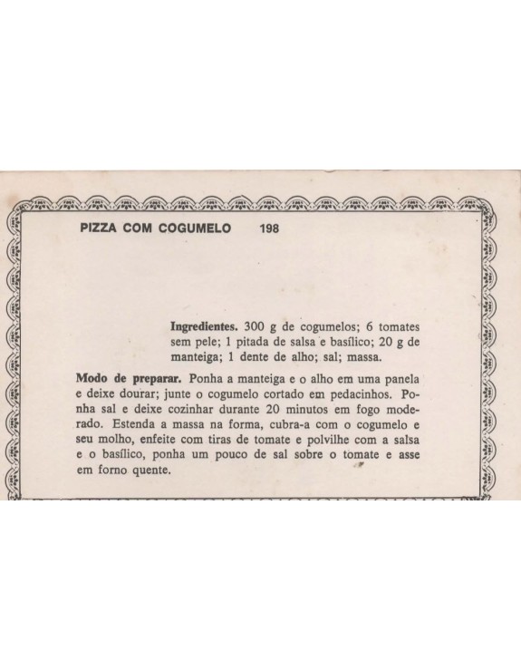 FICHARIO ANTIGO DE RECEITAS 197 E 198