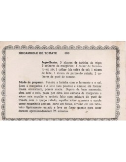 FICHARIO ANTIGO DE RECEITAS 207 E 208