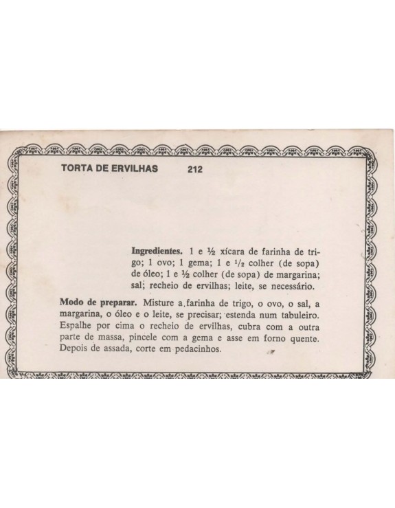 FICHARIO ANTIGO DE RECEITAS 211 E 212 