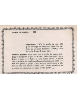 FICHARIO ANTIGO DE RECEITAS 215 E 216