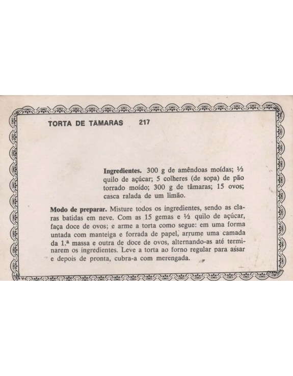 FICHARIO ANTIGO DE RECEITAS 217 E 218