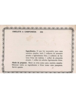 FICHARIO ANTIGO DE RECEITAS 229 E 230