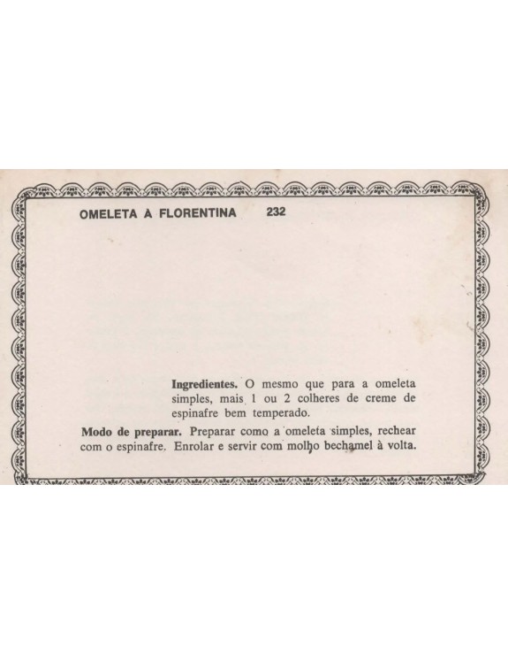 FICHARIO ANTIGO DE RECEITAS 231 E 232