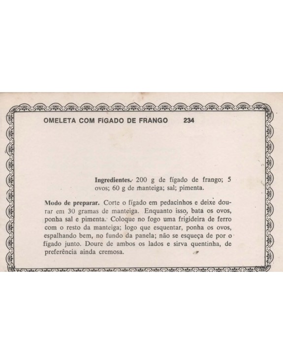 FICHARIO ANTIGO DE RECEITAS 233 E 234