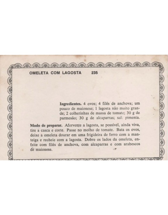 FICHARIO ANTIGO DE RECEITAS 235 E 236
