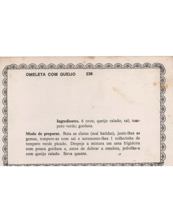 FICHARIO ANTIGO DE RECEITAS 235 E 236