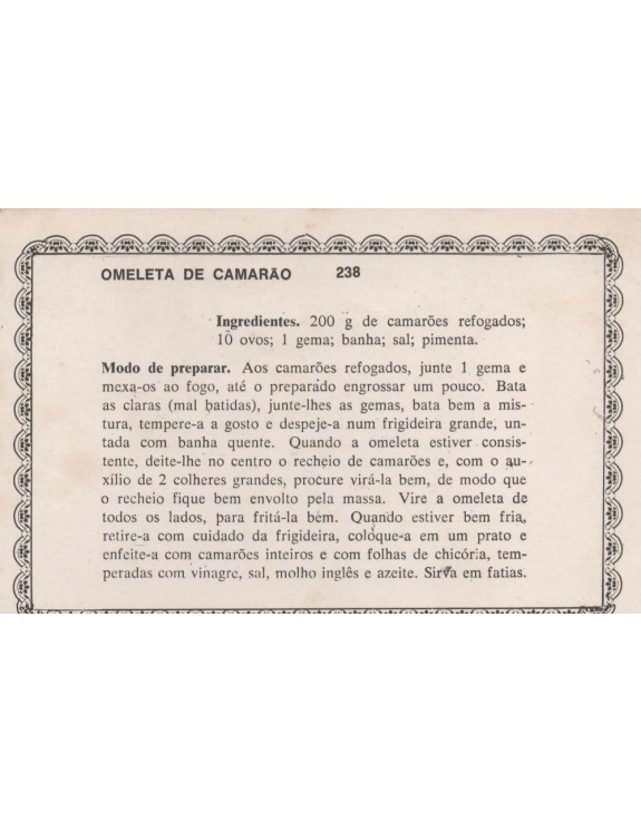 FICHARIO ANTIGO DE RECEITAS 237 E 238