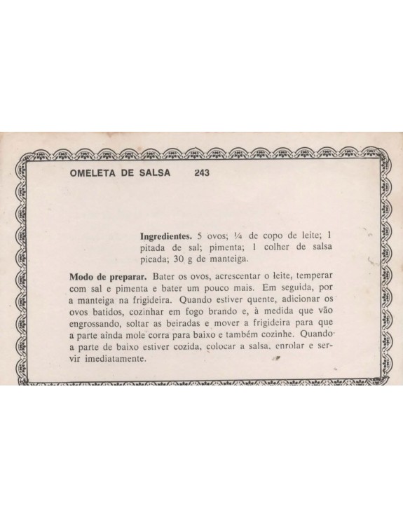 FICHARIO ANTIGO DE RECEITAS 243 E 244