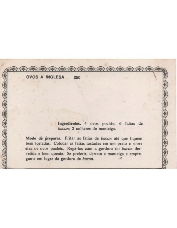 FICHARIO ANTIGO DE RECEITAS 249 E 250
