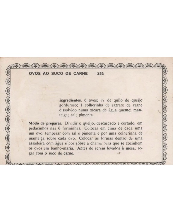 FICHARIO ANTIGO DE RECEITAS 253 E 254