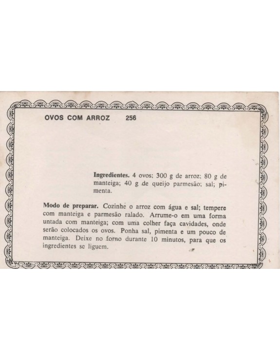 FICHARIO ANTIGO DE RECEITAS 255 E 256