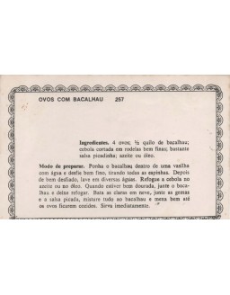 FICHARIO ANTIGO DE RECEITAS 257 E 258