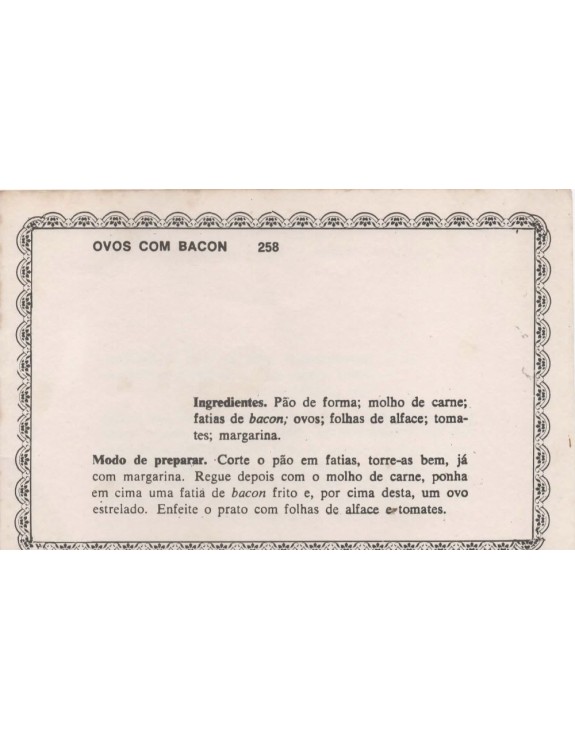 FICHARIO ANTIGO DE RECEITAS 257 E 258
