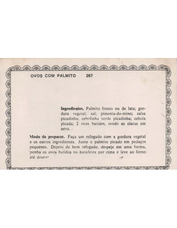 FICHARIO ANTIGO DE RECEITAS 267 E 268