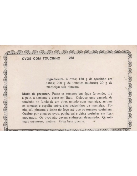 FICHARIO ANTIGO DE RECEITAS 267 E 268
