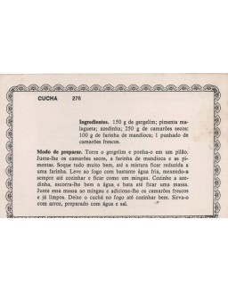 FICHARIO ANTIGO DE RECEITAS 275 E 276