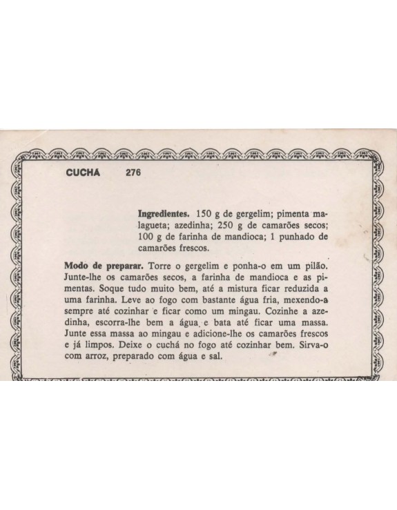 FICHARIO ANTIGO DE RECEITAS 275 E 276