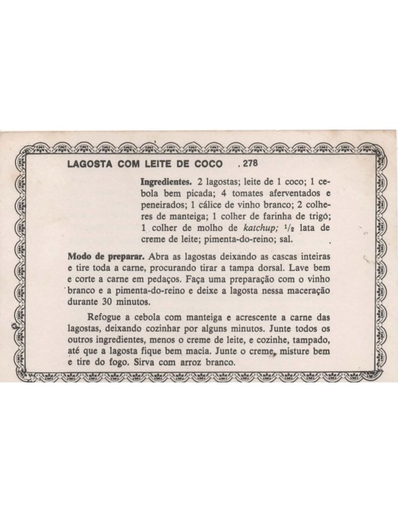 FICHARIO ANTIGO DE RECEITAS 277 E 278