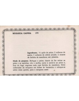 FICHARIO ANTIGO DE RECEITAS 279 E 280