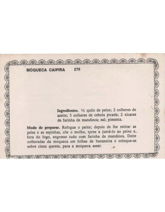 FICHARIO ANTIGO DE RECEITAS 279 E 280