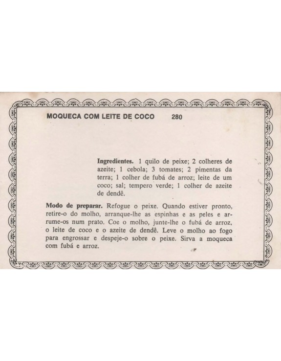 FICHARIO ANTIGO DE RECEITAS 279 E 280