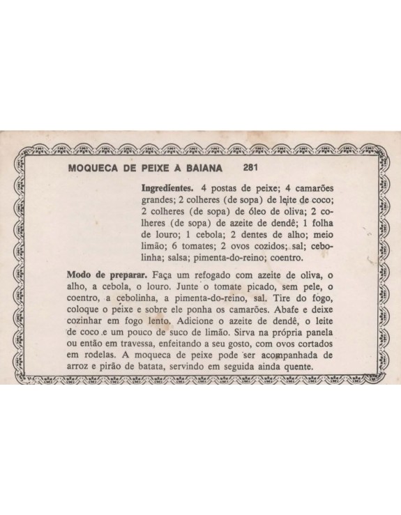 FICHARIO ANTIGO DE RECEITAS 281 E 282