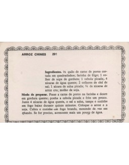 FICHARIO ANTIGO DE RECEITAS 291 E 292
