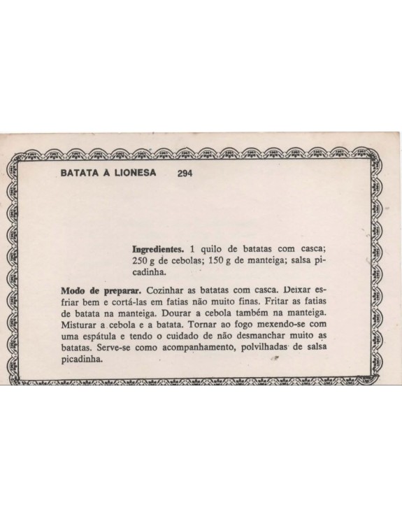 FICHARIO ANTIGO DE RECEITAS 293 E 294