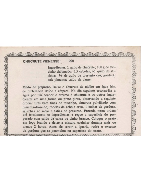 FICHARIO ANTIGO DE RECEITAS 299 E 300