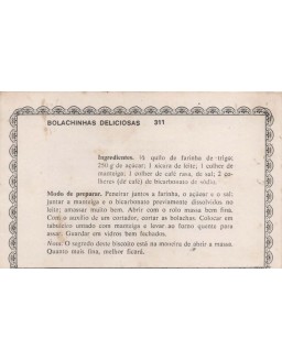 FICHARIO ANTIGO DE RECEITAS 311 E 312