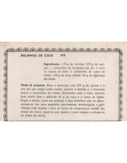 FICHARIO ANTIGO DE RECEITAS 311 E 312