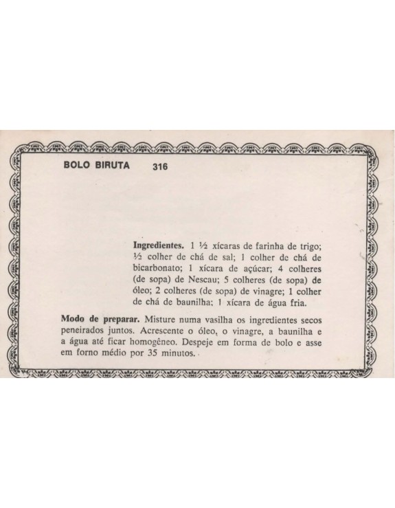 FICHARIO ANTIGO DE RECEITAS 315 E 316