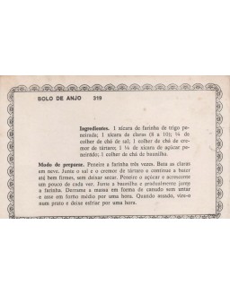 FICHARIO ANTIGO DE RECEITAS 319 E 320