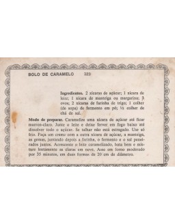 FICHARIO ANTIGO DE RECEITAS 323 E 324