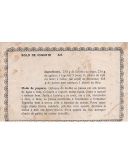FICHARIO ANTIGO DE RECEITAS 325 e 326