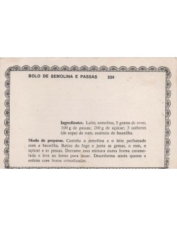 FICHARIO ANTIGO DE RECEITAS 333 E 334